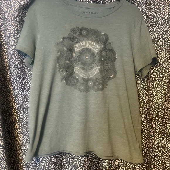 Lucky Brand Olive Graphic Tee - Picture 2 of 3